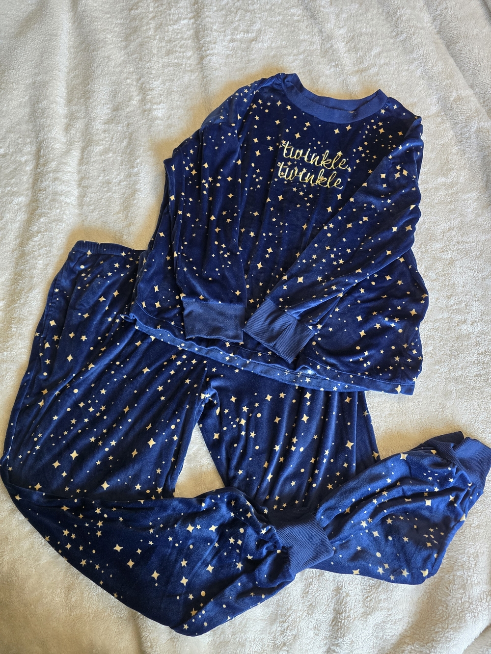 Celestial Velour Fuzzy Pajama Lounge Set XL